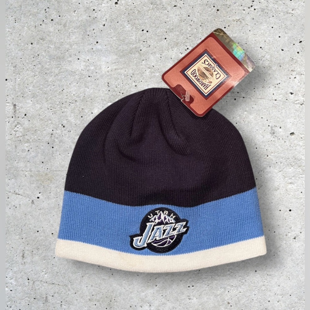 NWT NBA Adidas Utah Jazz Hardwood Classics Fan Knit Beanie